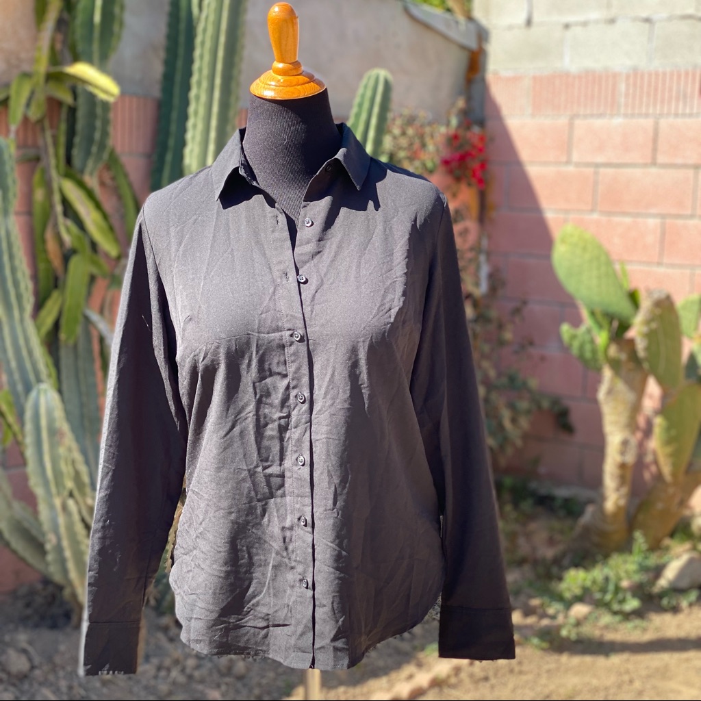 Long Black Button Down